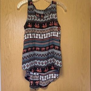 High-Low Patterned Tank Top